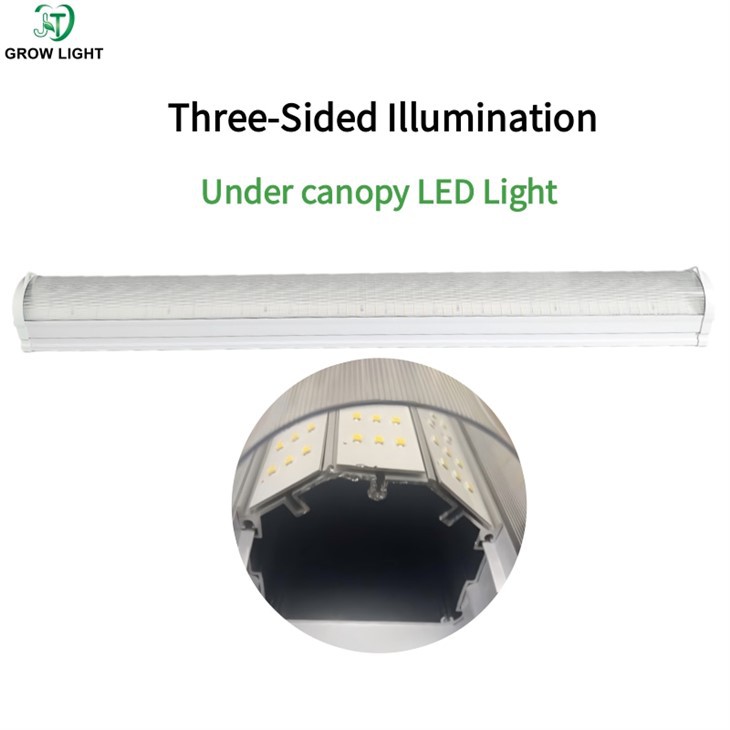 120 W LED sous auvent élèvent des lumières avec un éclairage à trois côtés grand angle de 240 degrés